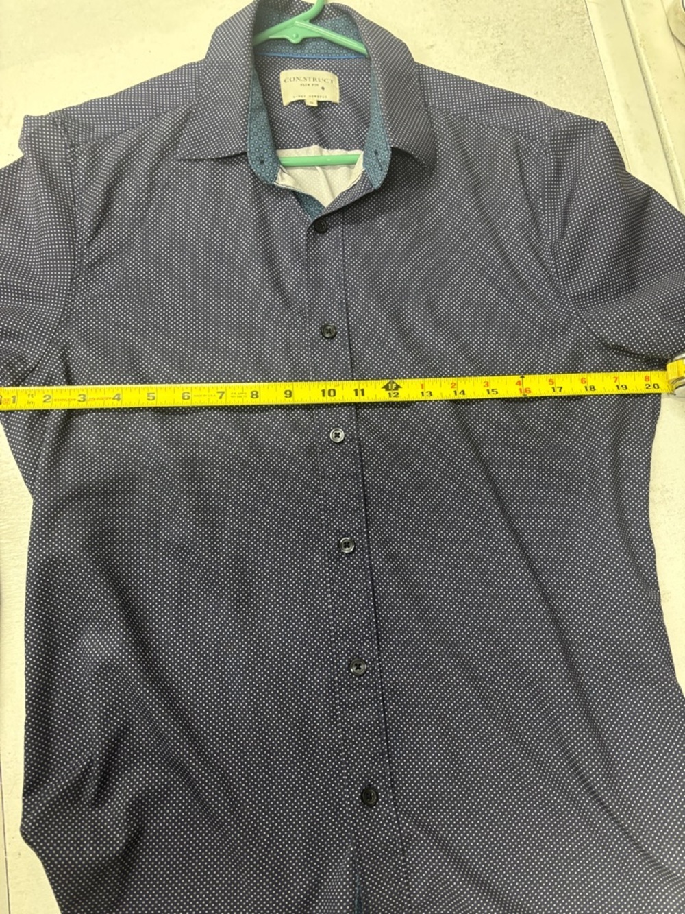 CON.STRUCT Men’s Mdm Slim Fit Microdot 4-Way Stretch Performance Button-Up Shirt - Picture 17 of 17